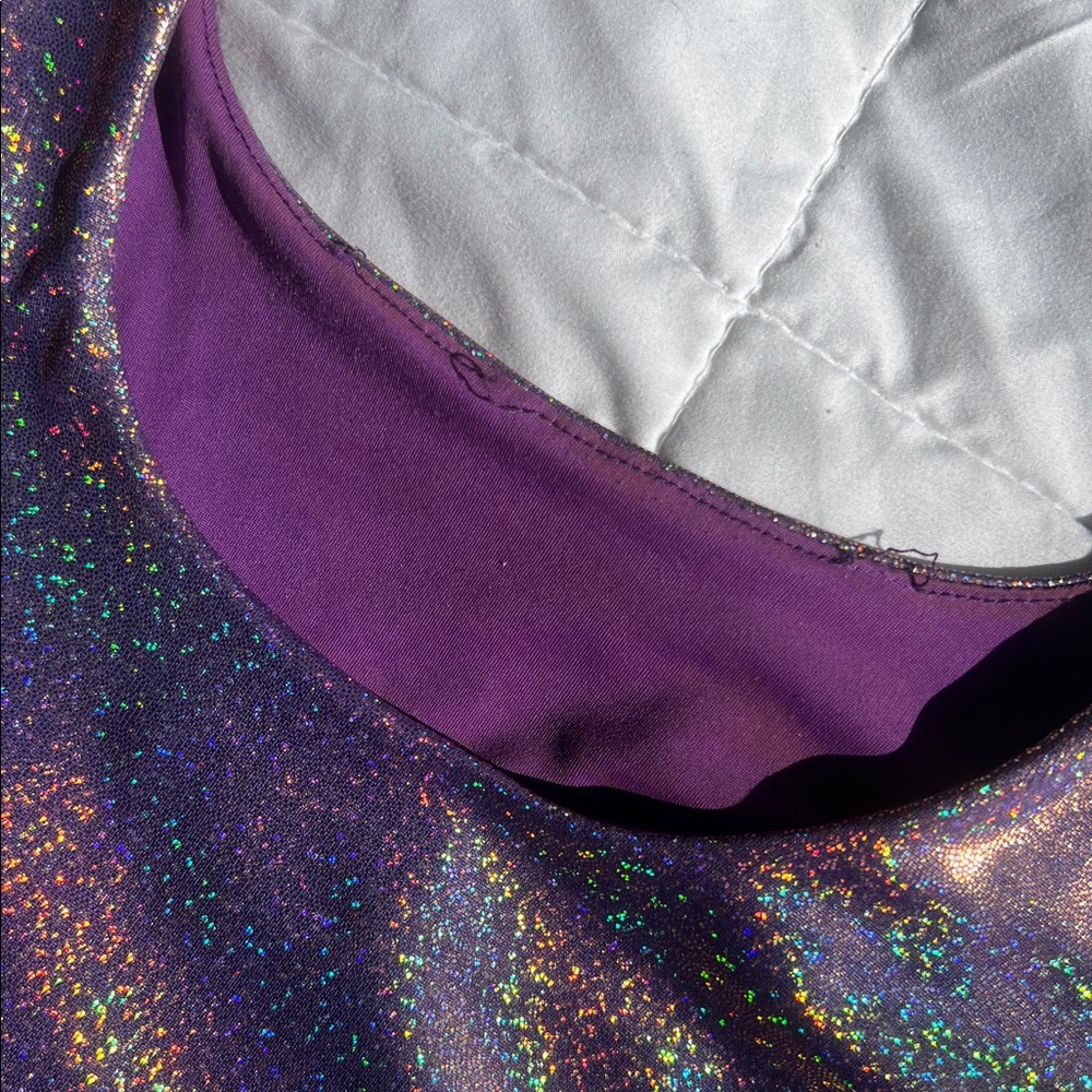 MEEK PURPLE GLITTER CUTOUT DRESS - Picture 7 of 7